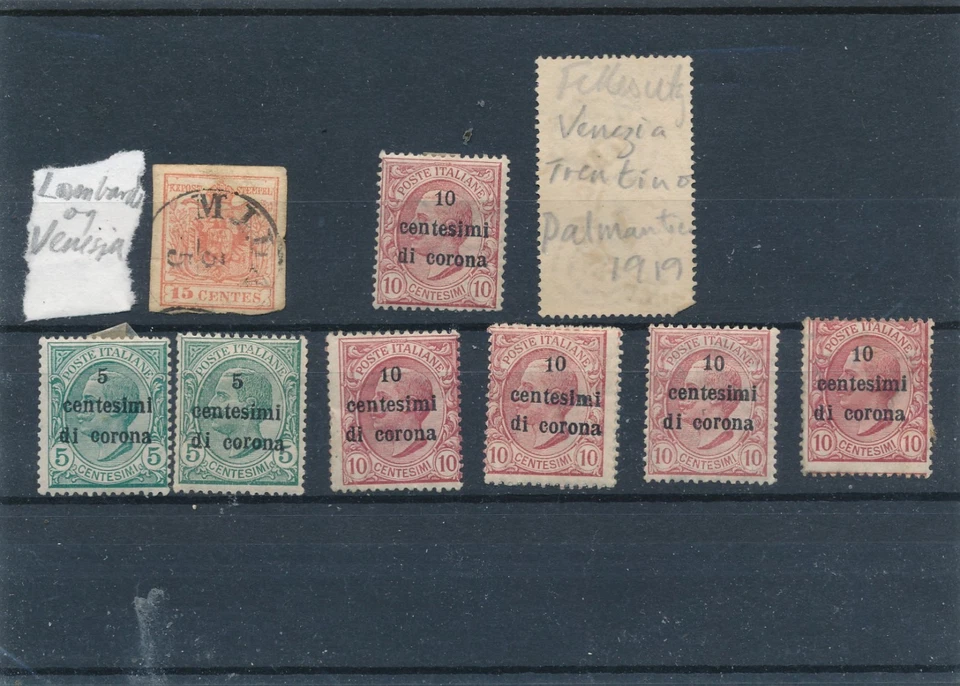 Lombardie 1854 and Venezia 1918 small lot mint and used - Image 1 of 1