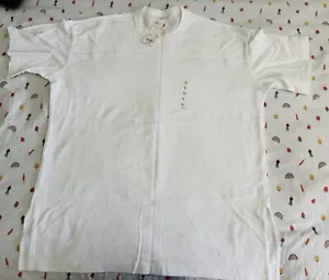 Tunica donna Uniqlo UT nuova con etichetta cotone spacco relax maglietta bianca oversize L - Foto 1 di 5