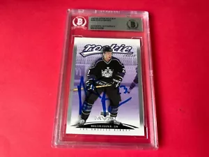 Dustin Brown Kings 2003-04 UD MVP Rookie Card Signed Auto Beckett SLABBED BAS - Picture 1 of 2