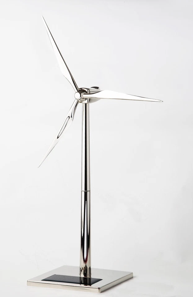 Free shipping  Desktop Model-Solar Powered Windmills Wind Turbine&Zinc alloy - Image 1 of 1