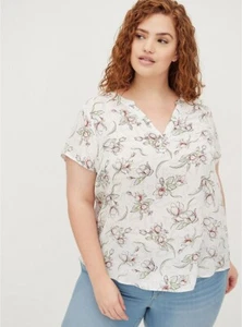 Camisa TORRID Disney Mulan Mushu Floral Blanca Nueva con Etiquetas Nueva 3X - Imagen 1 de 4