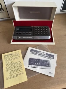 Vintage Casio Calculador Computer Quartz CQ 1 Circa 1980’s Japan Box & Papers - Picture 1 of 23