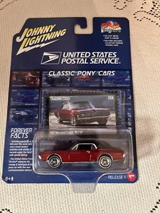 JOHNNY LIGHTNING | RED 1967 Mercury Cougar XR-7 GT | USPS Classic Pony Cars - Picture 1 of 1