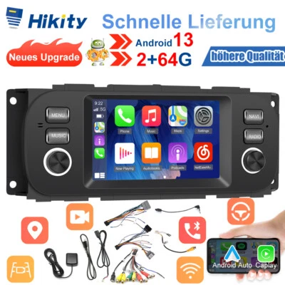 2+64GB CarPlay Android 15 Autoradio Für Jeep Chrysler Dodge GPS Navi WiFi BT - Bild 1 von 4