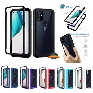 For OnePlus Nord N300 5G Armor Hybrid Double Layer Clear Back Rugged Case Cover - Picture 1 of 37