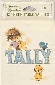 Vintage American Greetings 12 Three Table Tallies Elena Kucharik Little Urchins - Picture 1 of 7