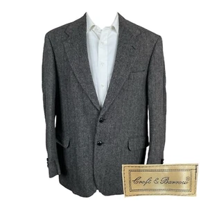 Croft & Barrow Jacket Blazer 44R Gray Herringbone Tweed - Picture 1 of 11