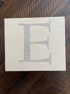 Longaberger Woodcrafts Holz Monogramm Anfangsblock Buchstabe E - Bild 1 von 3