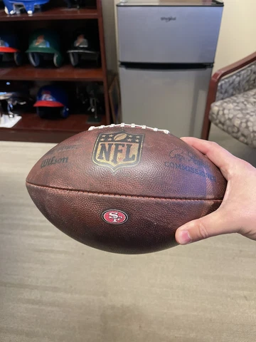 Wilson NFL San Francisco 49ers Team Issued Football Warm Up/Practice Used Duke Cover