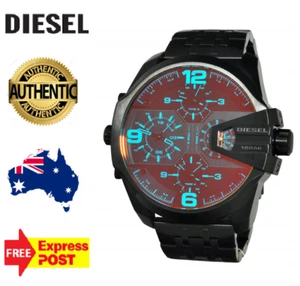 NEW DIESEL UBER CHIEF DZ7373 BLACK/IRIDESCENT CHRONOGRAPH QUARTZ MENS WATCH - Picture 1 of 10