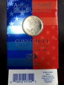 American Spirit Collection Connecticut State Quarter UNC Issued October 1999 - Picture 1 of 19