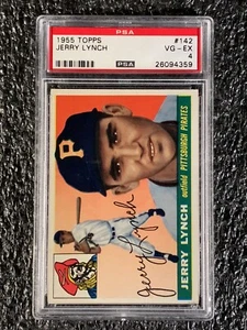 1955 Topps Baseball #142 Jerry Lynch PSA 4 - Picture 1 of 2