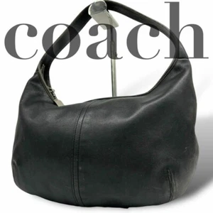 Coach 9221 Ergo Leather Hobo Shoulder Bag Purse Black Used From Japan - Picture 1 of 10