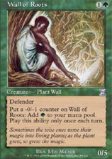 1x Wall of Roots LP, English MTG Timeshifted