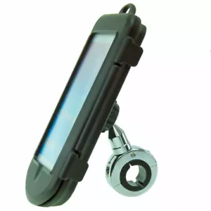 Waterproof Hard Case Chrome Motorcycle Handlebar Mount fits Galaxy S8 - Picture 1 of 7