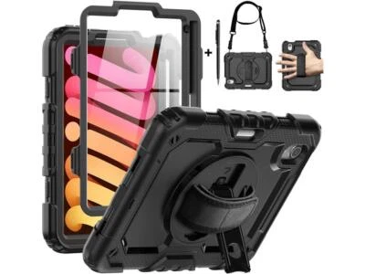 Case For iPad Mini 7 Mini 6 6th 7th Gen + Screen Protector Stand Shoulder Strap - Image 1 of 4