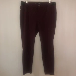 Vera Wang Cranberry Low Rise Knit Skinny Pant Size XL   - Picture 1 of 9