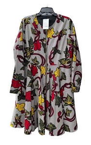 Neu mit Etikett Mae Otti African Evy Print Reißverschluss vorne Flair Rock Langarm Damen Gr. XL - Bild 1 von 8