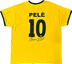 Pele Signed Brazil Soccer Jersey Full Name w/ Edson PSA DNA COA - Picture 1 of 4