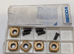 Pack of 5 USED SECO Carbide Inserts & Screws SEMX 1204AFTN-ME12 Grade F40M - Picture 1 of 4