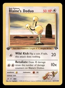 Blaine's Doduo 61/132 1st Edition Gym Challenge 2000 - Picture 1 of 2
