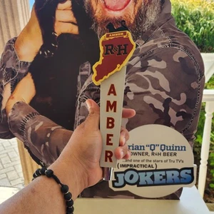 NEW R&H Amber Beer Tap Owned by Brian Q Quinn Impractical Jokers Micro-Brewery  - Afbeelding 1 van 8