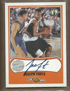 2001-02 Topps Heritage Autographs #7 Joseph Forte Auto BSK - Picture 1 of 1