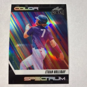 Ethan Holliday 2025 Leaf Metal COLOR SPECTRUM Rookie 10 /10 Colorado Rockies - Picture 1 of 3