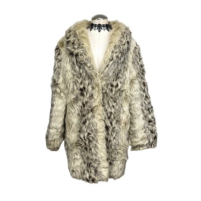 Abrigo Vintage Imitación Piel Dona Lucci Leopardo de las Nieves Invierno Lujo Mob Esposa Talla 14 Foto 1 de 4