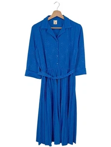 EUROFASHION Abito blusa camicia Donna Abito Taglia IT 46 blu stile casual - Foto 1 di 5