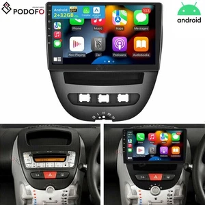 10.1" Car Stereo Radio Sat Nav Carplay BT For PEUGEOT 107 /Citroen C1 Android 15 - Picture 1 of 19