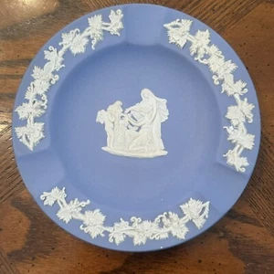 Posacenere per sigari vintage Wedgewood diaspro blu made in England 4,75" - Foto 1 di 6