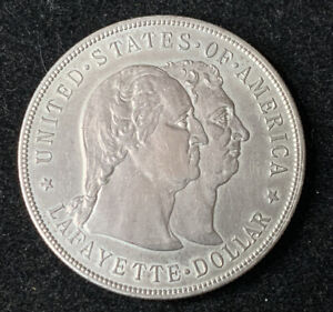 1900 Lafayette Commem Dollar AU Details Toned