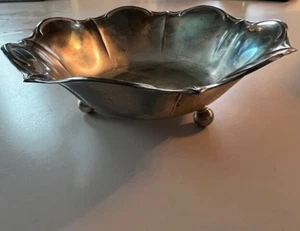 Vintage German WMF Footed EP Brass Dish Diameter 6" - Picture 1 of 4