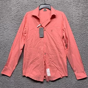 Alfani Mens Slim Fit Dress Shirt Button Up 15.5 34 35 Orange - Picture 1 of 8