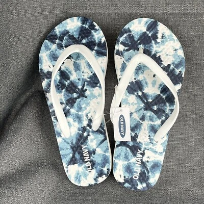 Chanclas antiguas azul marino tie dye juveniles talla 12-13 clásicas niños unisex niños niñas Foto 1 de 4