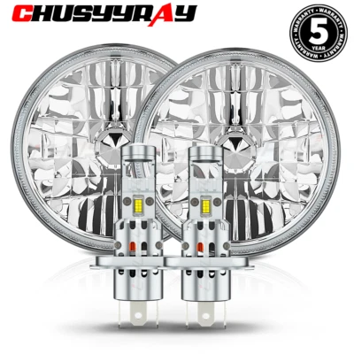 Par de faros LED de 7" para camioneta Ford F 100 F 250 F 350 53-1977 Foto 1 de 4