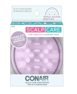 Conair Scalp Massager Shampoo Hair Brush - All Hair Type - Purple - Picture 1 of 3