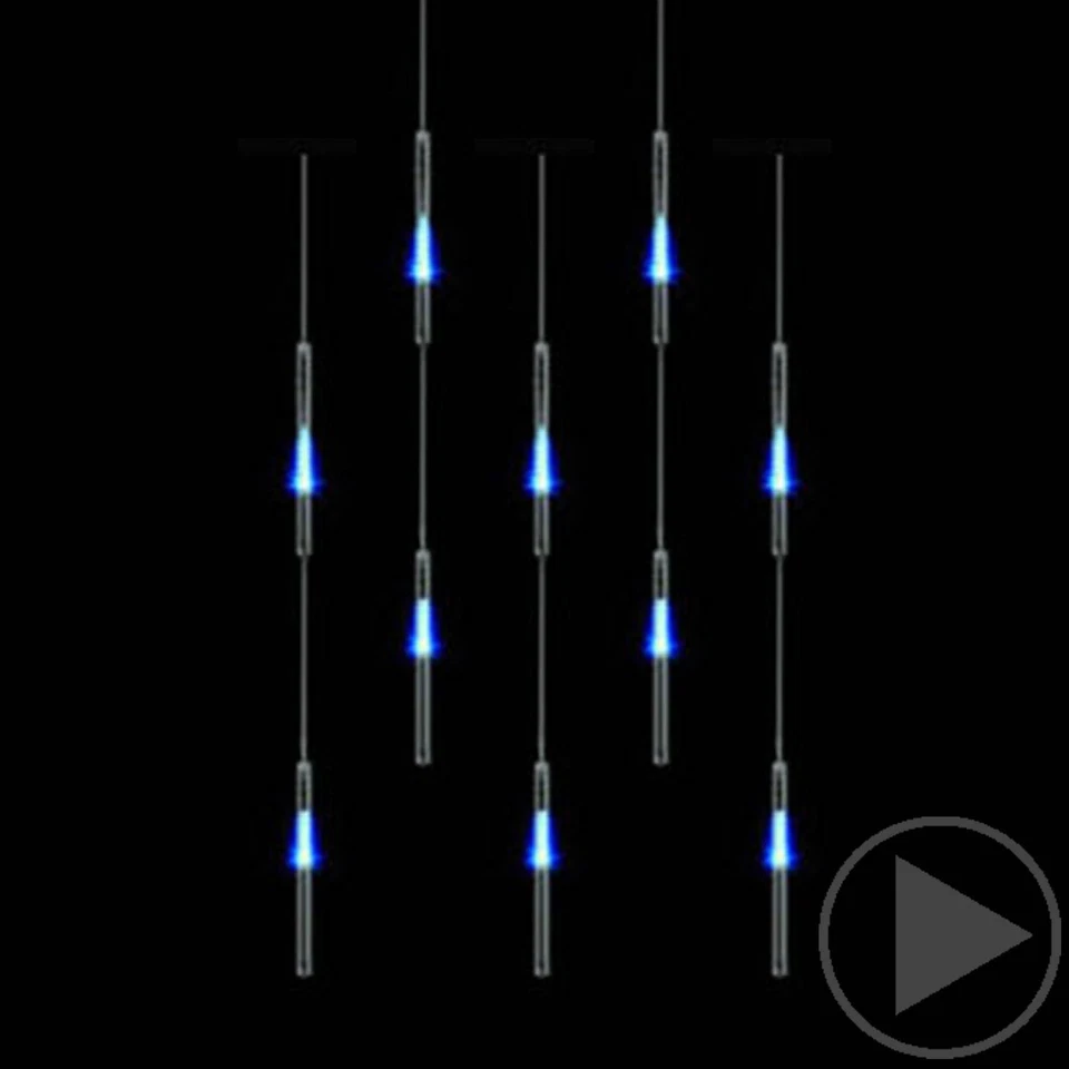 Snowfall LED Light String Icicle Curtain Chain Window Decoration Video - Image 1 of 3