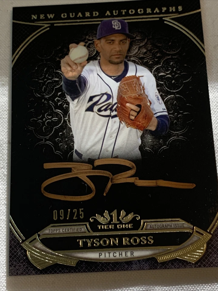 ТАЙСОН РОСС 2015 TOPPS TIER ONE НОВЫЙ ЗАЩИТНЫЙ АВТОГРАФ БРОНЗОВЫЕ ЧЕРНИЛА С АВТОГРАФОМ 18/25 PADRES - Изображение 1 из 3