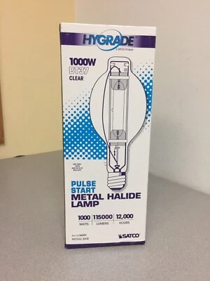 Bombilla Satco 1000 W BT37 HID 115000 lm haluro metálico blanco frío 1 paquete Foto 1 de 3