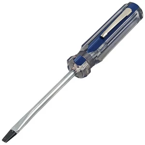 3/16" Slotted Screwdriver, 2.7" Shaft, Magnetic Tip & Pocket Clip, 5.8" Overall - Picture 1 of 3