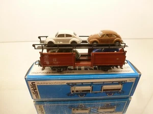MARKLIN 4612 AUTOMOBILE TRANSPORTER + 4x WIKING VW -1:87 H0- GOOD IN BOX - 268 - Picture 1 of 9