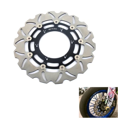 Disco de rotor de freno delantero 2005-2024 para Suzuki DRZ400SM DR-Z 400 SM 310 mm negro 1 pieza Foto 1 de 4
