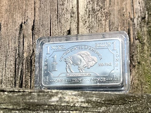 1 Troy ounce/oz .999 Pure Nickel American Buffalo Bullion Ingot Bar/Encapsulated - Picture 1 of 21