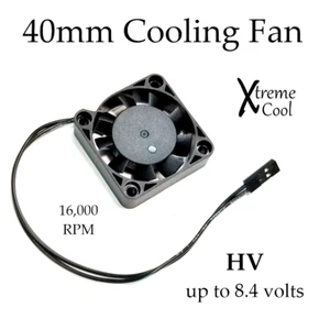 RCP Xtreme Cool 40mm x 10mm RC Cooling Fan HV 8.4 volts 16k RPM JR Wire - Picture 1 of 20