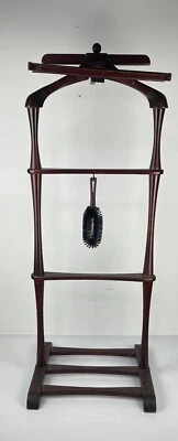 De colección 1950 Fitwell Valet Stand, Suit Butler, C. Birnbaum Co. Alemania Cepillo Foto 1 de 4