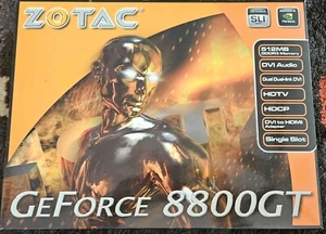 ZOTAC GeForce 8800 GT 512MB DDR3 PCI-E Graphics Card 2xDVI S-VIDEO Clean In Box! - Picture 1 of 8