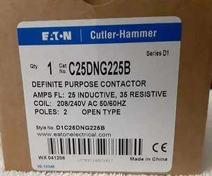 Contactor - Eaton / Cutler-Martillo C25DNG225B.  NUEVO. Envío gratuito. - Imagen 1 de 7