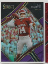 2023 Panini Select Draft Picks Sam Bradford Purple Prizm SP! 15/75! Oklahoma!